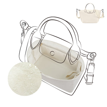 DGAZ Lightweight Purse Organizer Insert for Longchamp-LE PLIAGE Xtra Bag,silk and DupontPaper handbag inner for Luxury Bag