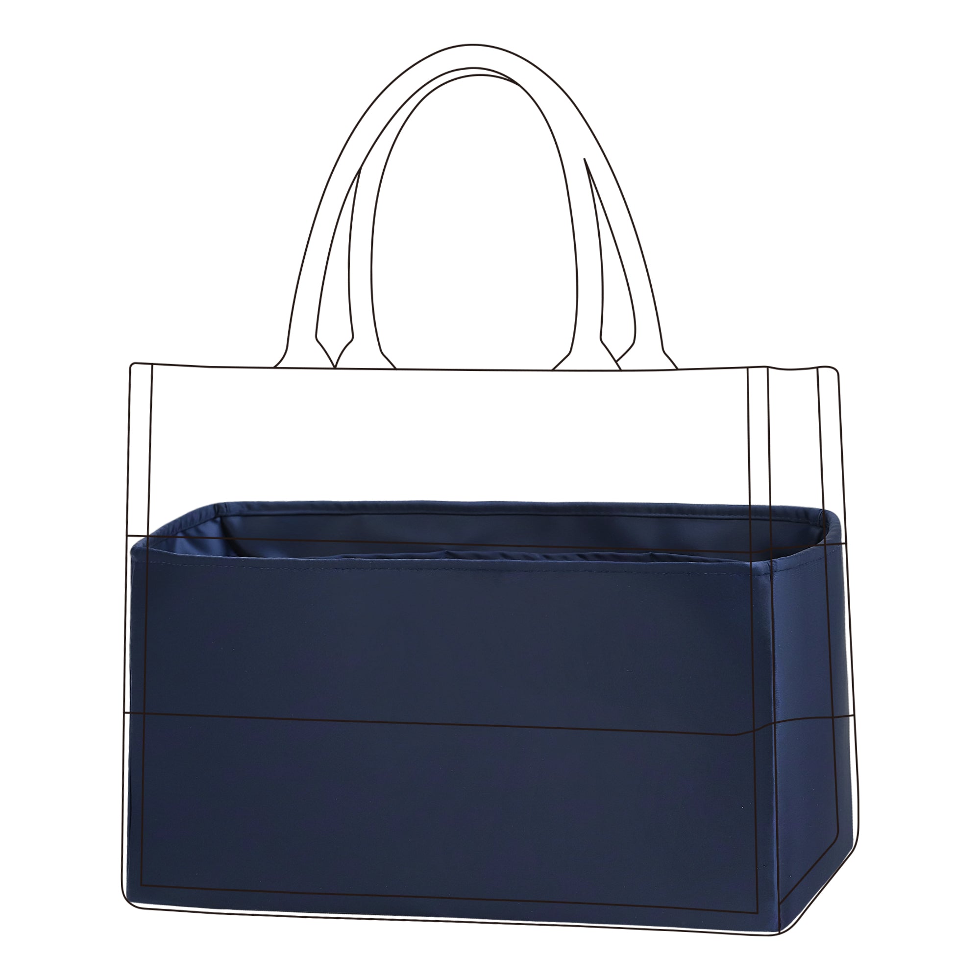 DGAZ Silky Purse Organizer Insert Fits Her-mes Hal-zan 25/31/mini Bags,  Luxury Handbag Tote Organizer