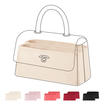 DGAZ Purse Organizer Insert for Chanel CoCo handle Bags,Silk Bag Organizer,Luxury Handbag & Tote Shaper