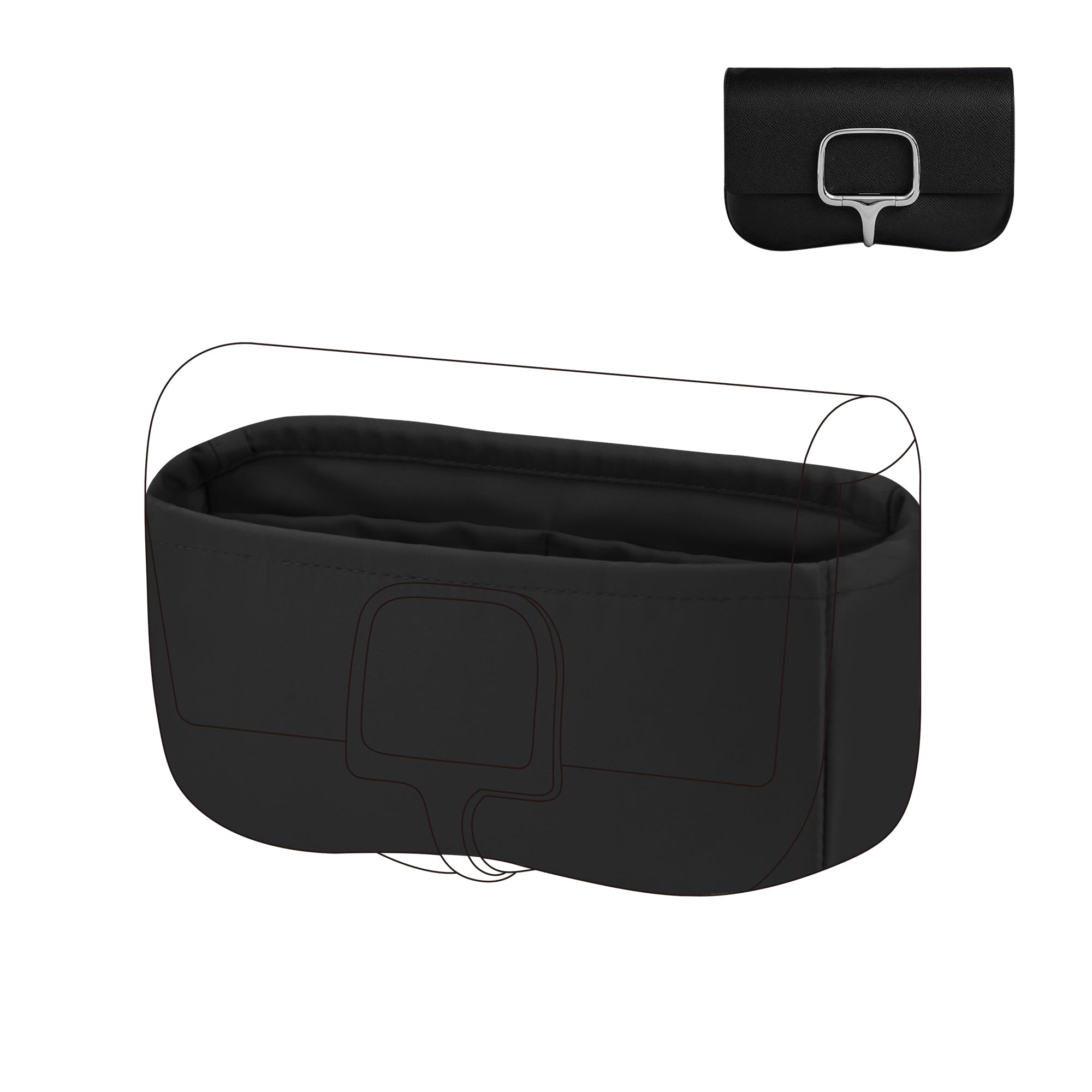 cybex organizer bag DGAZ Silky Purse Organizer Insert Fits Hermes Della Cavalleria Bags, L