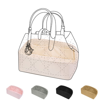 DGAZ Silk Purse Organizer Insert Fits Dior Toujours S/M/L,Silky Smooth Bag Organizer,Luxury Handbag & Tote Shaper