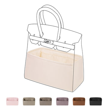 DGAZ Bag Organizer Insert For Hermes Hac Bags, Silk Purse Organizer, Luxury Handbag & Tote Organizer