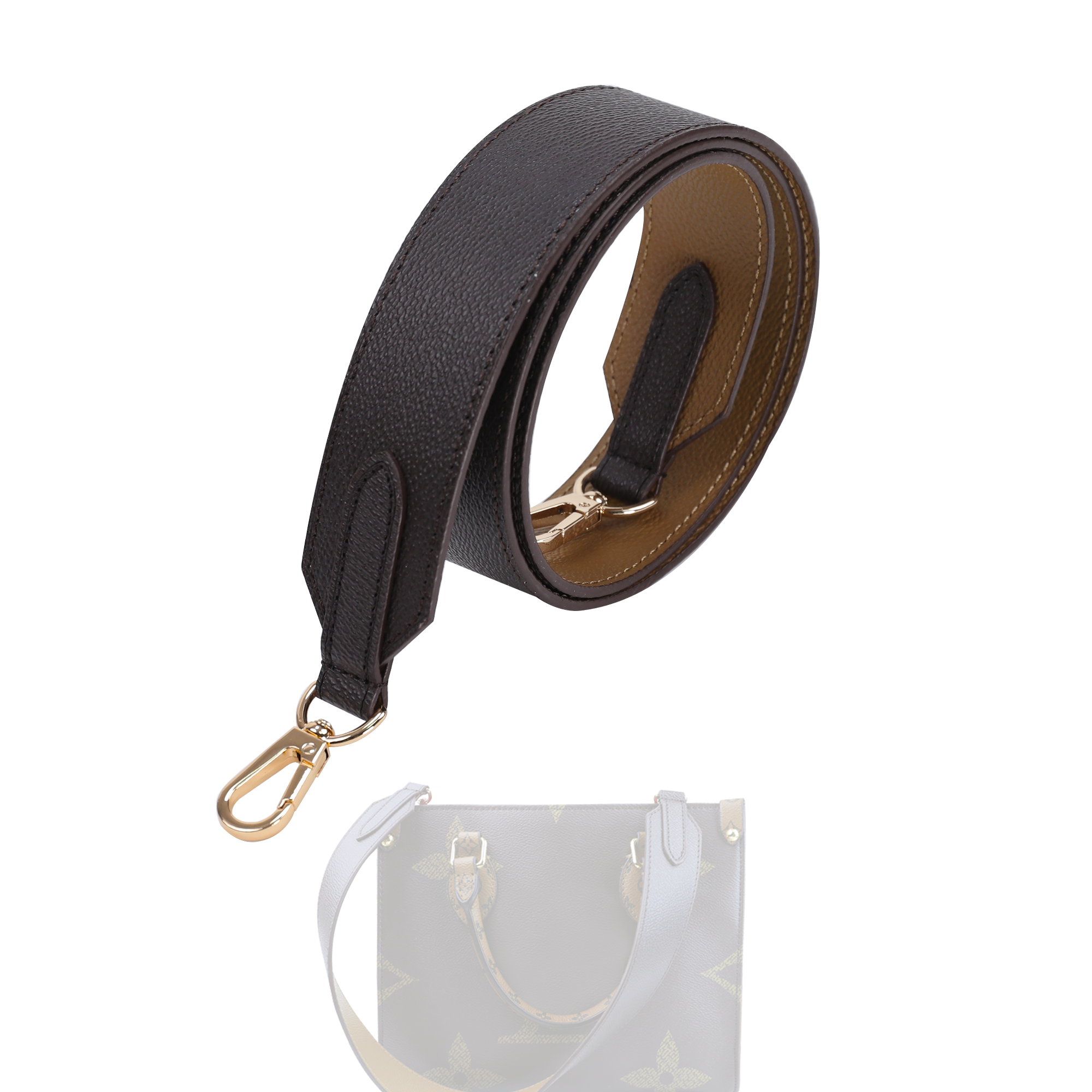 DGAZ Vachetta Leather Crossbody Strap for LV ONTHEGO Bag with Gift Box