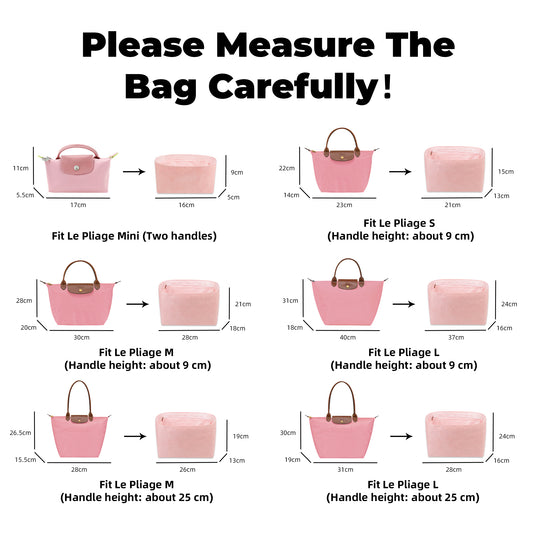 DGAZ Lightweight Purse Organizer Insert for Longchamp-LE PLIAGE Original Bag,Silk and Dupontpaper handbag inner for Luxury Bags