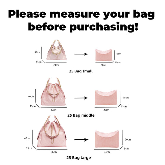 DGAZ Lightweight Purse Organizer Insert for Chanel 25 Handbags,silk and DupontPaper handbag inner for Luxury Bag
