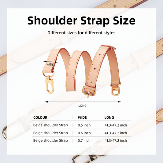 DGAZ Vachetta Leather Adjustable Crossbody Strap for Speedy bag with Gift Box, Handmade DIY purse strap