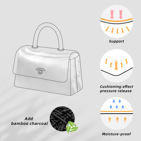 DGAZ Bag Pillow Shaper Insert for Chanel CoCo handle Bags, Silky Pillow Shaper for Luxury Handbags