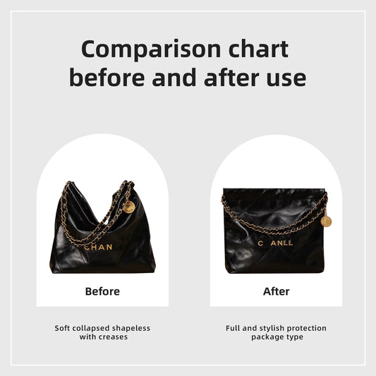 DGAZ Silk Purse Organizer Insert for Chanel 22Bag Mini/S/M/L Bags,Silky Smooth Bag Organizer,Luxury Handbag & Tote Shaper