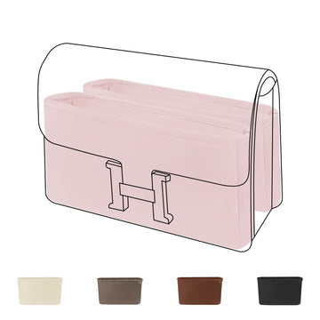 DGAZ Bag Organizer Insert For Hermes Constance Bags, Silk Purse Organizer, Luxury Handbag & Tote Organizer