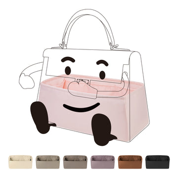 DGAZ Bag Organizer Insert For Hermes Kelly Doll Bags, Silk Purse Organizer, Luxury Handbag & Tote Organizer