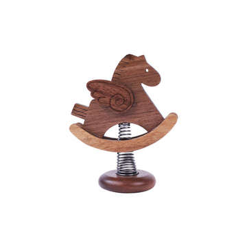 DGAZ Wooden Rocking Horse Bag Charm for Luxury Handbag