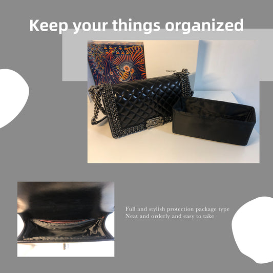 DGAZ Silky Purse Organizer Insert For Chanel Leboy Bags, Luxury Handbag & Tote Organizer, Simplicity bag organizer