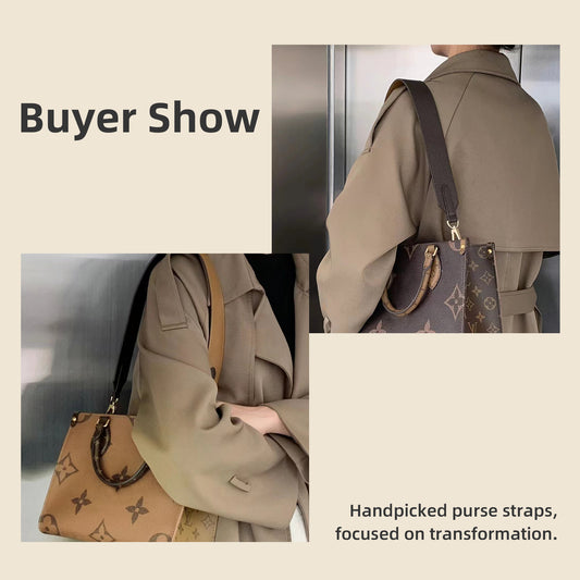 DGAZ Vachetta Leather Crossbody Strap for LV ONTHEGO Bag with Gift Box, Handmade DIY Purse Strap