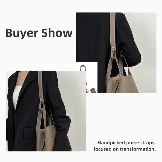 DGAZ TC leather shoulder strap for Picotin/Lindy/Evelyne with Gift Box, Handmade DIY Purse Strap, replaceable crossbody bags strap