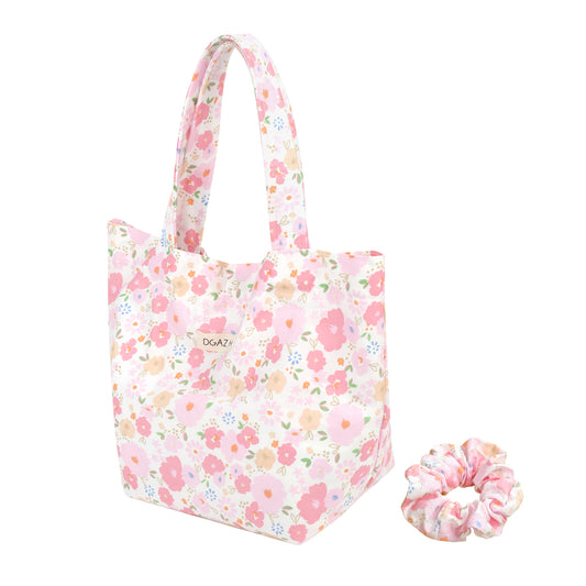 DGAZ Women Clutch Top Handle Bag Wristlet Small Tote Purse Paired with the same patterned Scrunchies for Women