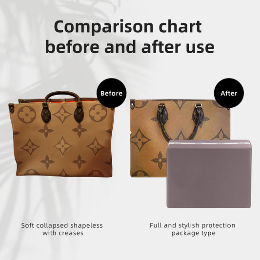 DGAZ Bag Pillow Shaper Insert for LV ONTHEGO Bags, Silky Pillow Shaper for Luxury Handbags