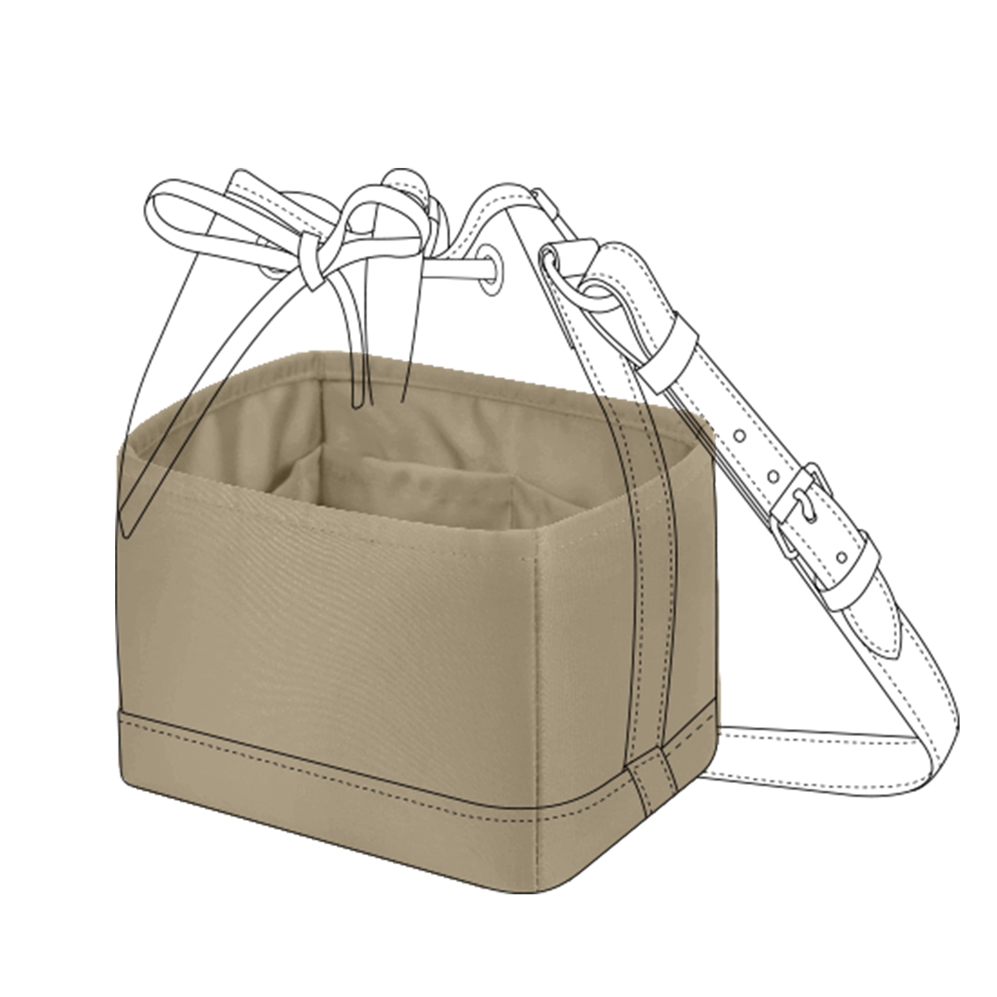 DGAZ Purse Organizer Insert Fits LV Nano Noe Bags，Silk Bag Organizer，Luxury Handbag & Tote Shaper