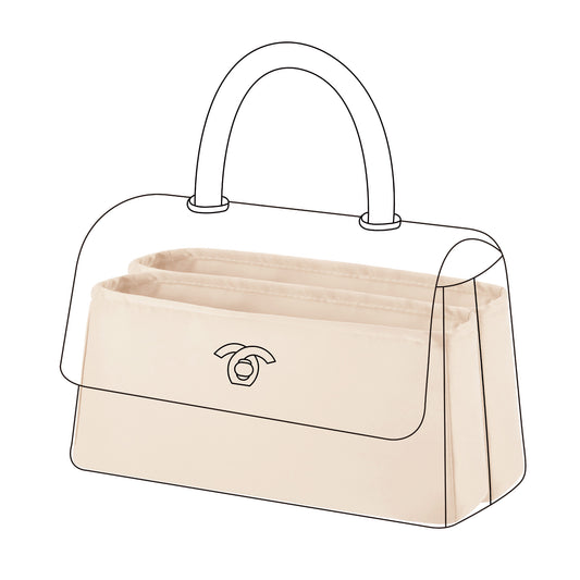 DGAZ Purse Organizer Insert for Chanel CoCo handle Bags，Silk Bag Organizer，Luxury Handbag & Tote Shaper