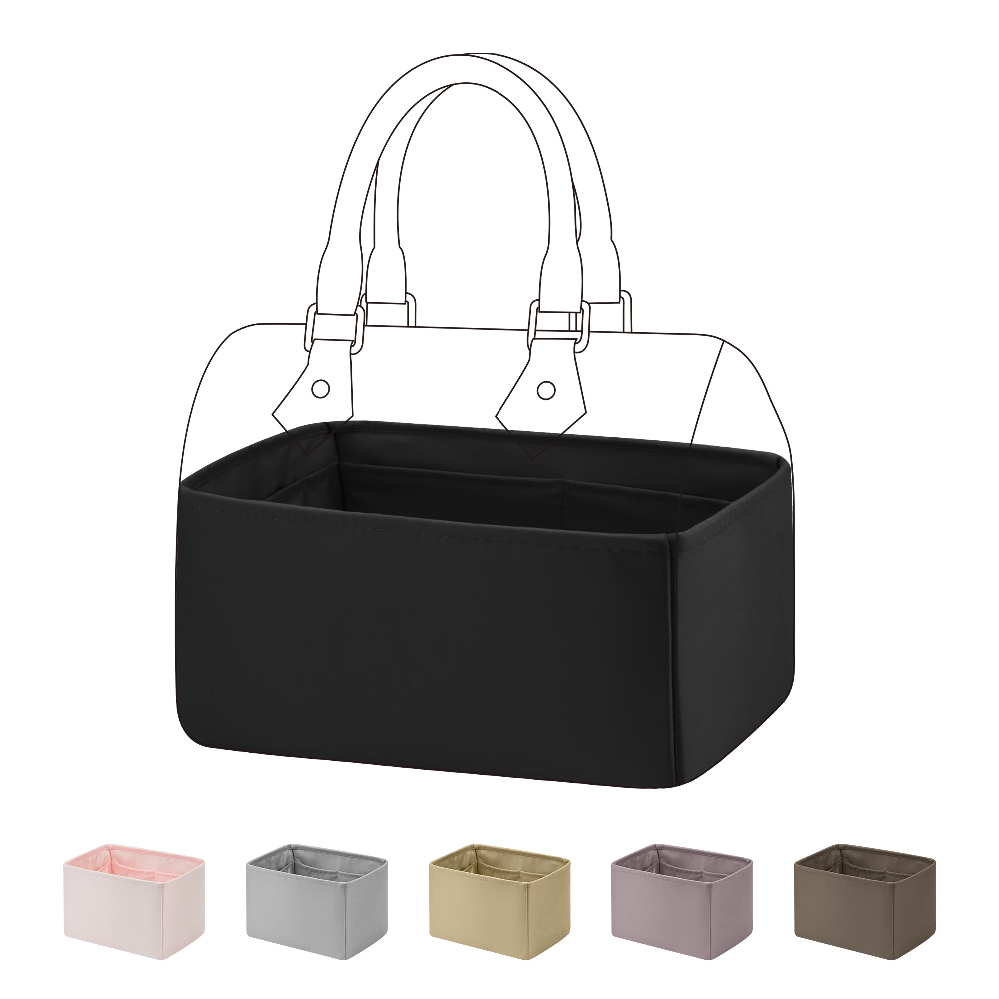 DGAZ Silk Purse Organizer Insert Fits LV Speedy 16/20/25/30/35/45 bags