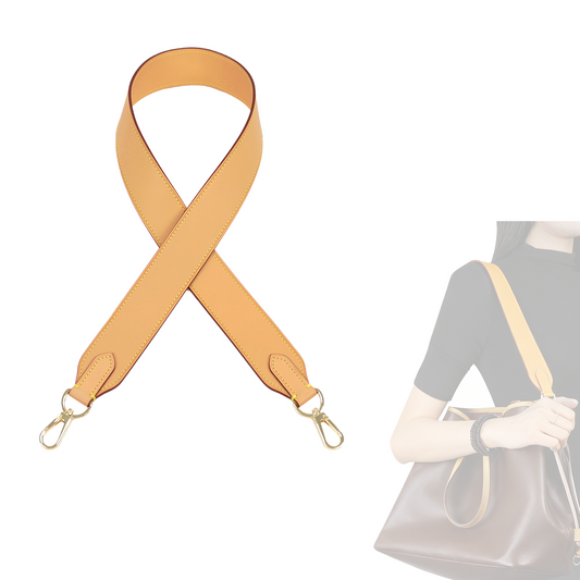 DGAZ Vachetta-Leder-Umhängegurt für LV Neverfull Tasche mit Geschenkbox, handgefertigter DIY-Taschengurt