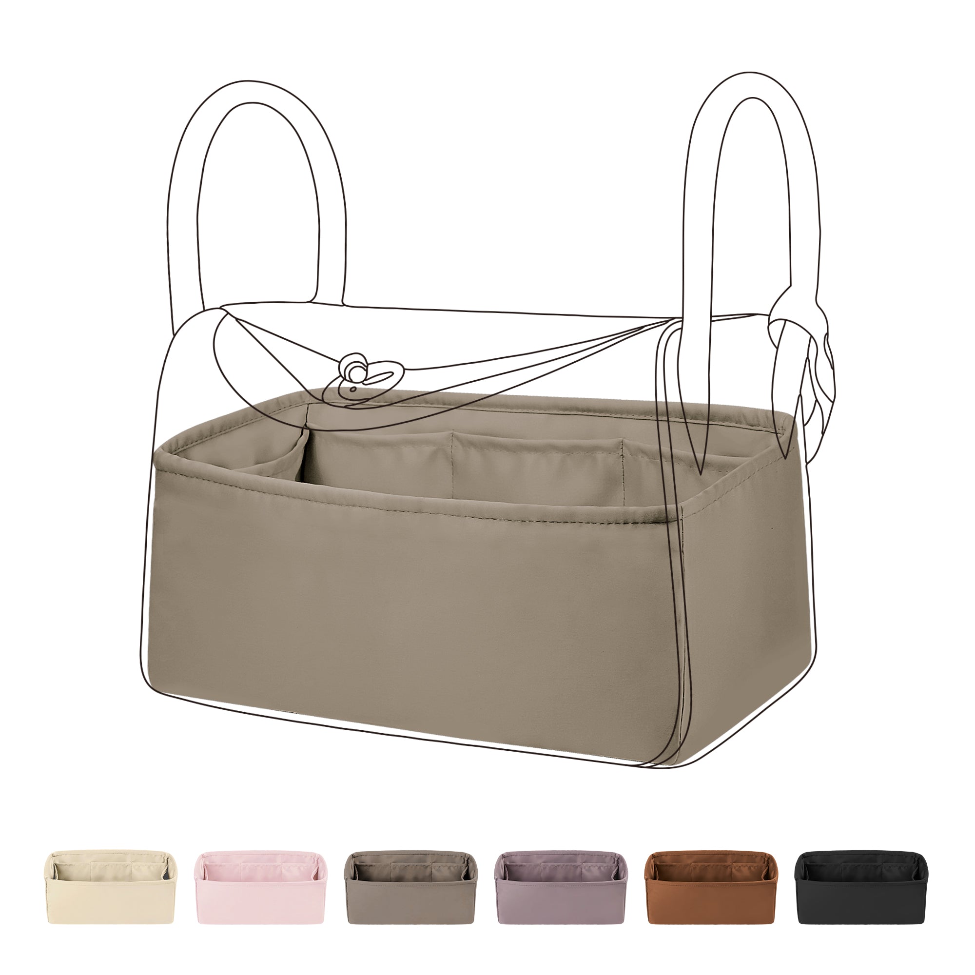 DGAZ Silky Purse Organizer Insert For Lindy 19/26/30/34/45 Bags, Handb