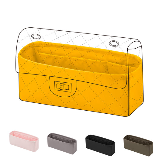 DGAZ Silky Purse Organizer Insert for Chanel 2.55 Bags, Luxury Handbag & Tote Organizer, Simplicity bag organizer