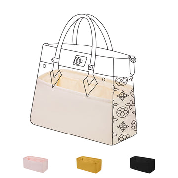 DGAZ Bag Organizer Insert For LV On My Side Bags, Silk Purse Organizer, Luxury Handbag & Tote Organizer