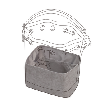 DGAZ Lightweight Purse Organizer Insert for Noe Nano Bags,silk and DupontPaper handbag inner for Luxury Bag