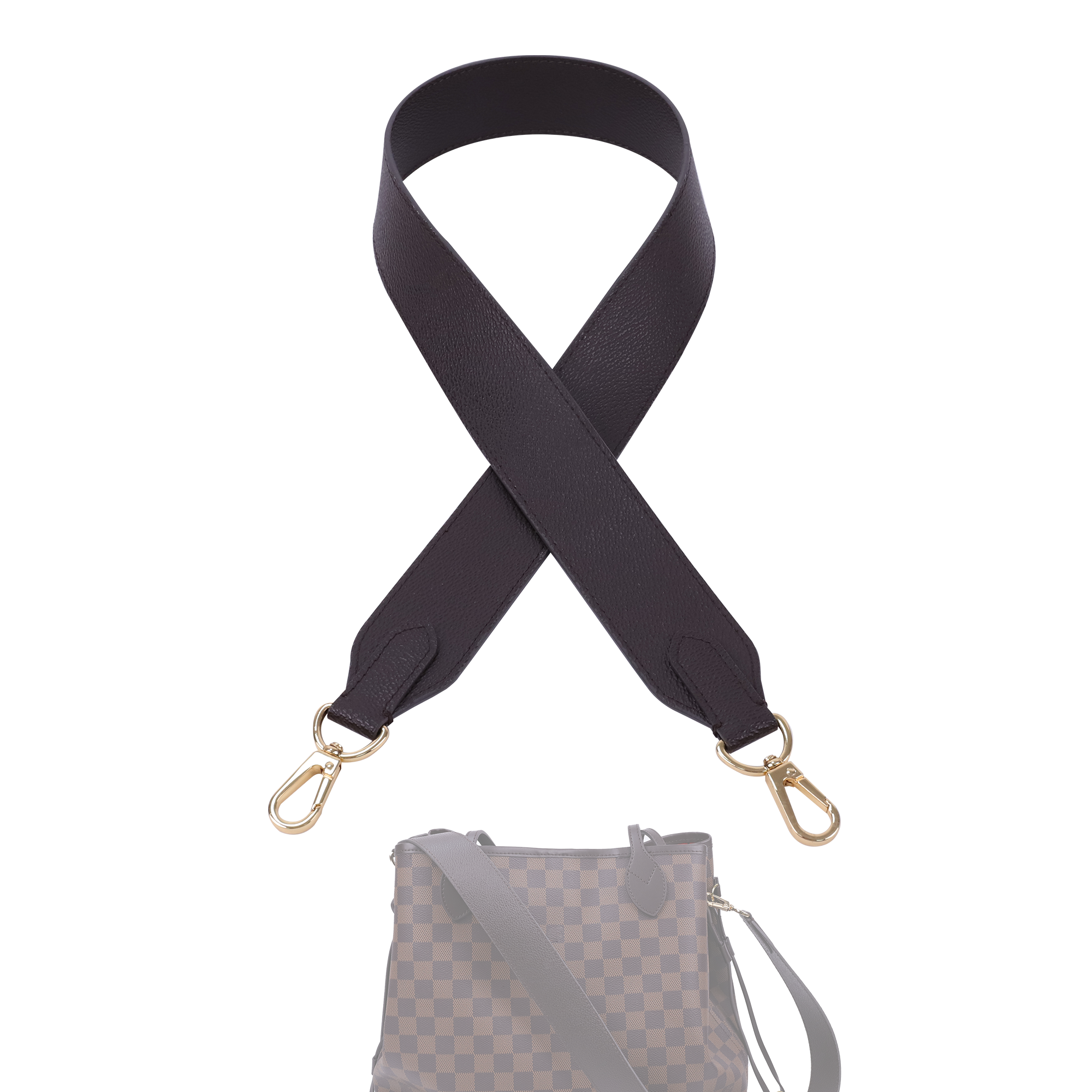 DGAZ Vachetta Leather Crossbody Strap for LV Neverfull Bag with Gift B DGAZ Vachetta Leather Crossbody Strap for LV Neverfull Bag with Gift B