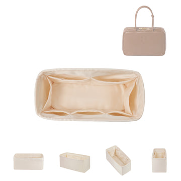 DGAZ Bag Organizer Insert For MiuMiu Arcadie Beau, Silk Purse Organizer, Luxury Handbag & Tote Organizer