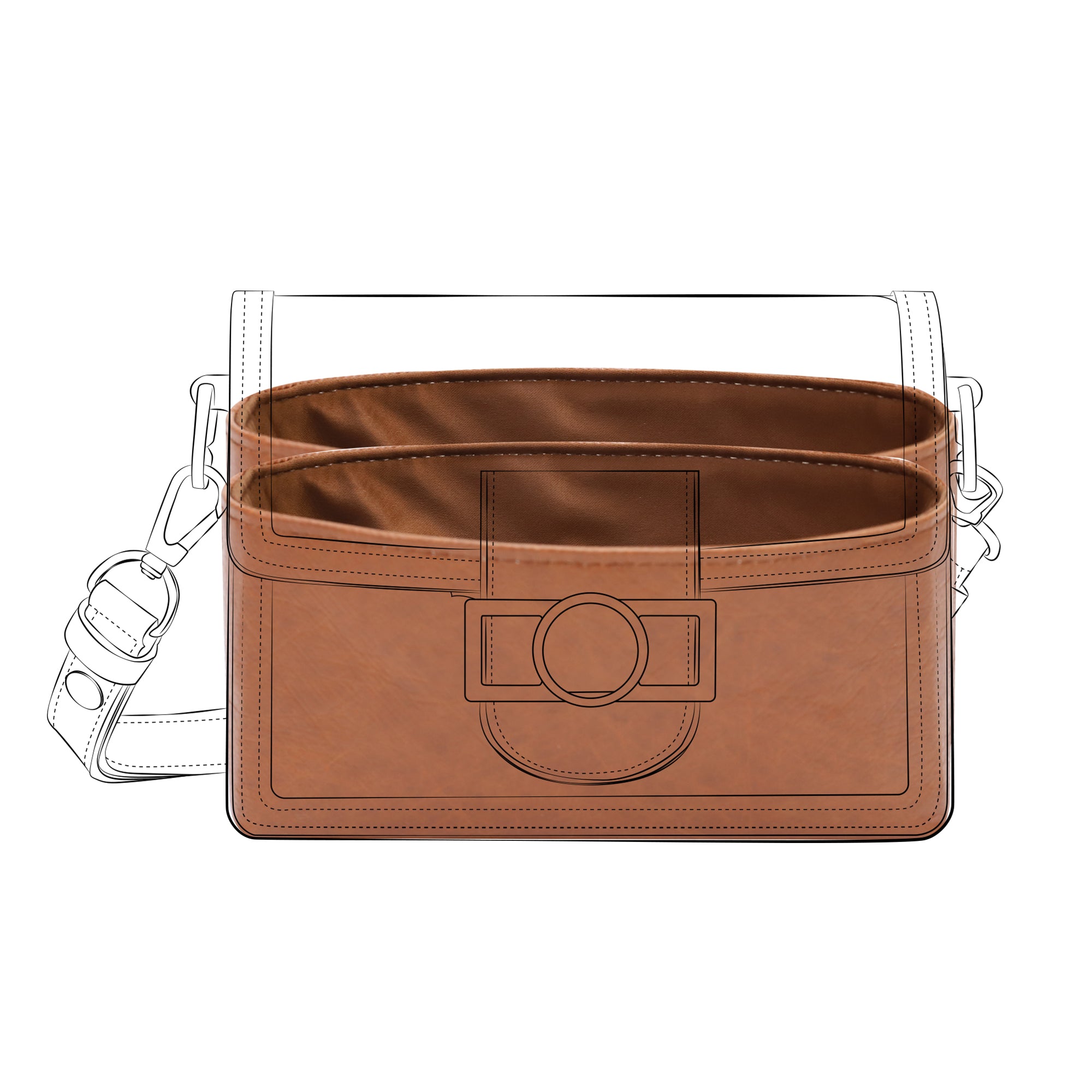 DGAZ Lightweight Purse Organizer Insert for Dauphine Bags,silk and DupontPaper handbag inner for Luxury Bag