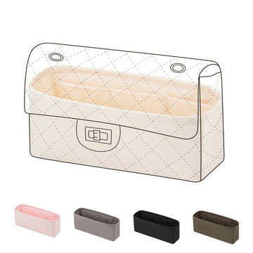 DGAZ Silky Purse Organizer Insert for Chanel 2.55 Bags, Luxury Handbag & Tote Organizer, Simplicity bag organizer
