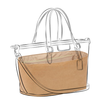 DGAZ Lightweight Purse Organizer Insert for Coach Taxi Tote Bags,silk and DupontPaper handbag inner for Luxury Bag