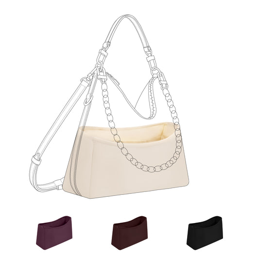 DGAZ Bag Organizer Insert For LV Multipass Bags, Silk Purse Organizer, Luxury Handbag & Tote Organizer