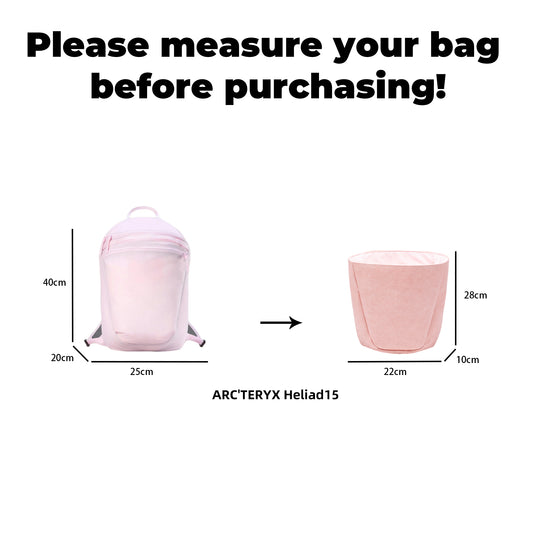 DGAZ Lightweight Purse Organizer Insert for ARC'TERYX-Heliad Backpack Bags,silk and DupontPaper handbag inner for Luxury Bag
