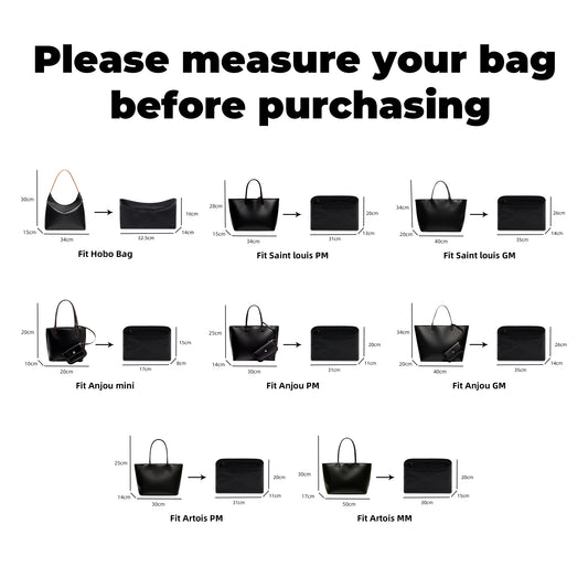 DGAZ Lightweight Purse Organizer Insert for Goyard Anjou/Artois/Saint Louis/Hobo Bag Bag,Silk and Dupontpaper handbag inner for Luxury Bags