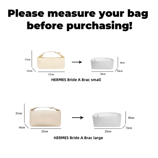 DGAZ Lightweight Purse Organizer Insert for Hermes-Bride A Brac Bags,silk and DupontPaper handbag inner for Luxury Bag