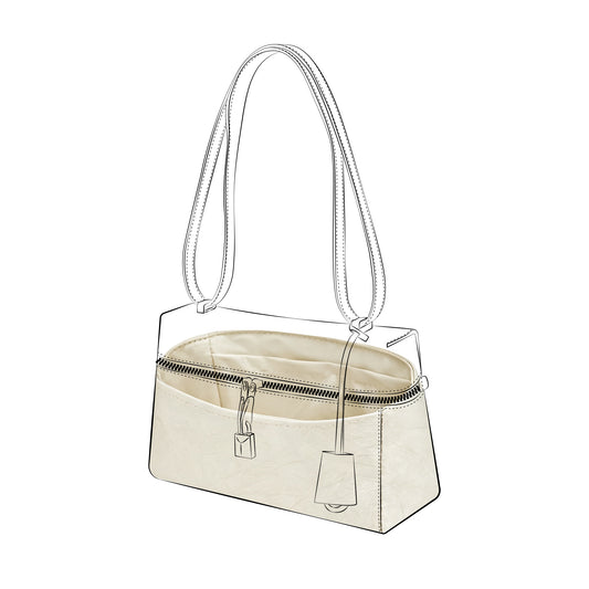 DGAZ Lightweight Purse Organizer Insert for  Loro Piana Extra Bags,silk and DupontPaper handbag inner for Luxury Bag