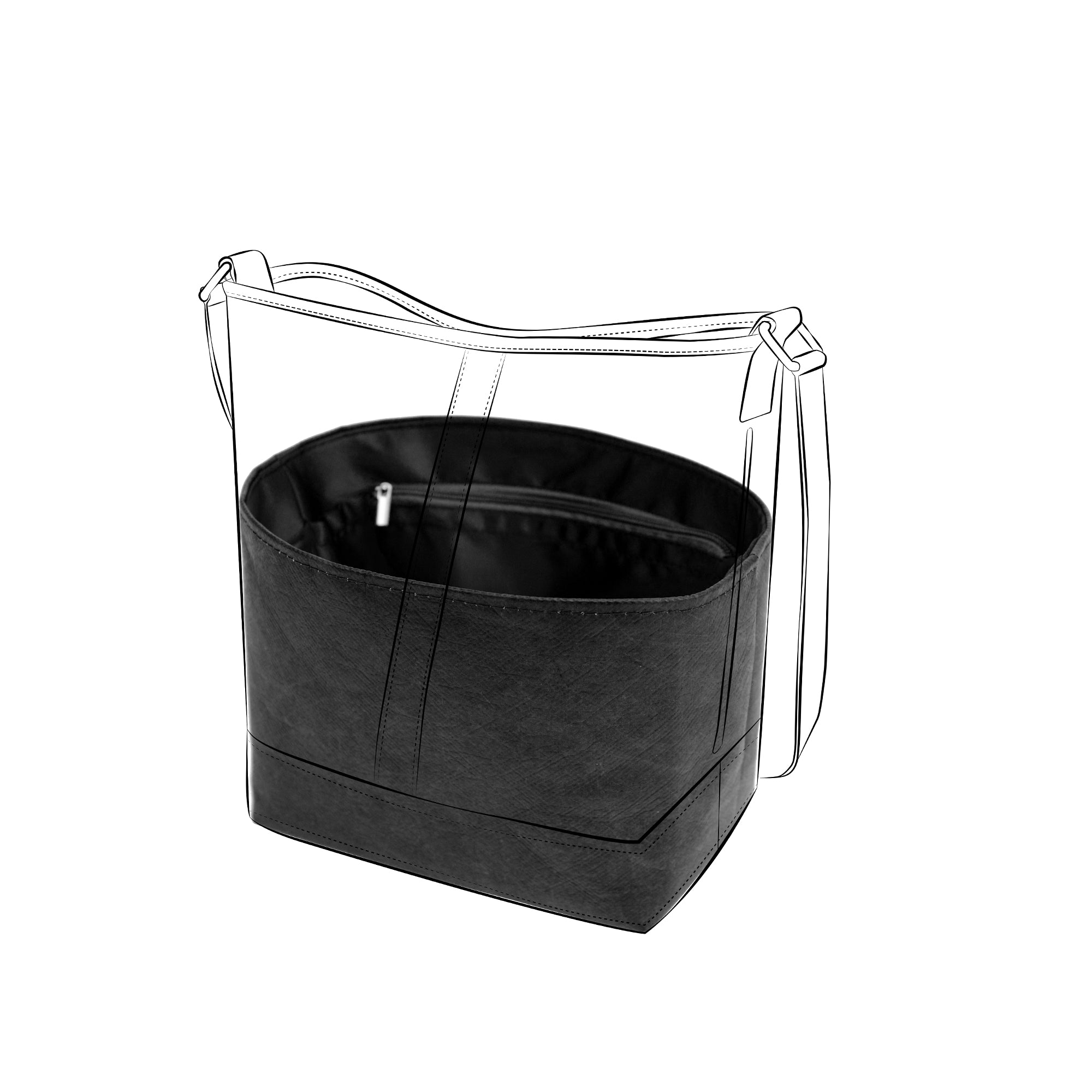 DGAZ Lightweight-Purse Organizer Insert for Celine Triomphe Canvas Bag,silk and DupontPaper handbag inner for Luxury Bags