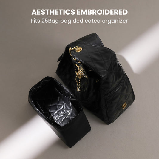 DGAZ Leather Purse Organizer For Chanel 25 Handbags,Waterproof and Lightweight,Luxury Handbag Tote in Bag Shapers, Women