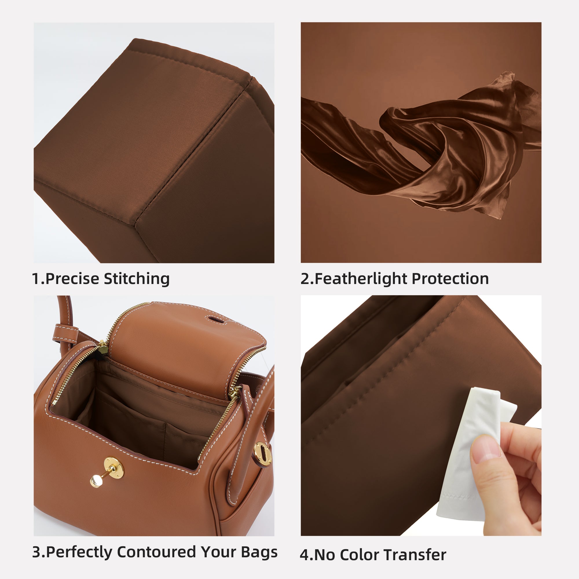 DGAZ Silky Purse Organizer Insert For Lindy 19/26/30/34/45 Bags, Handb