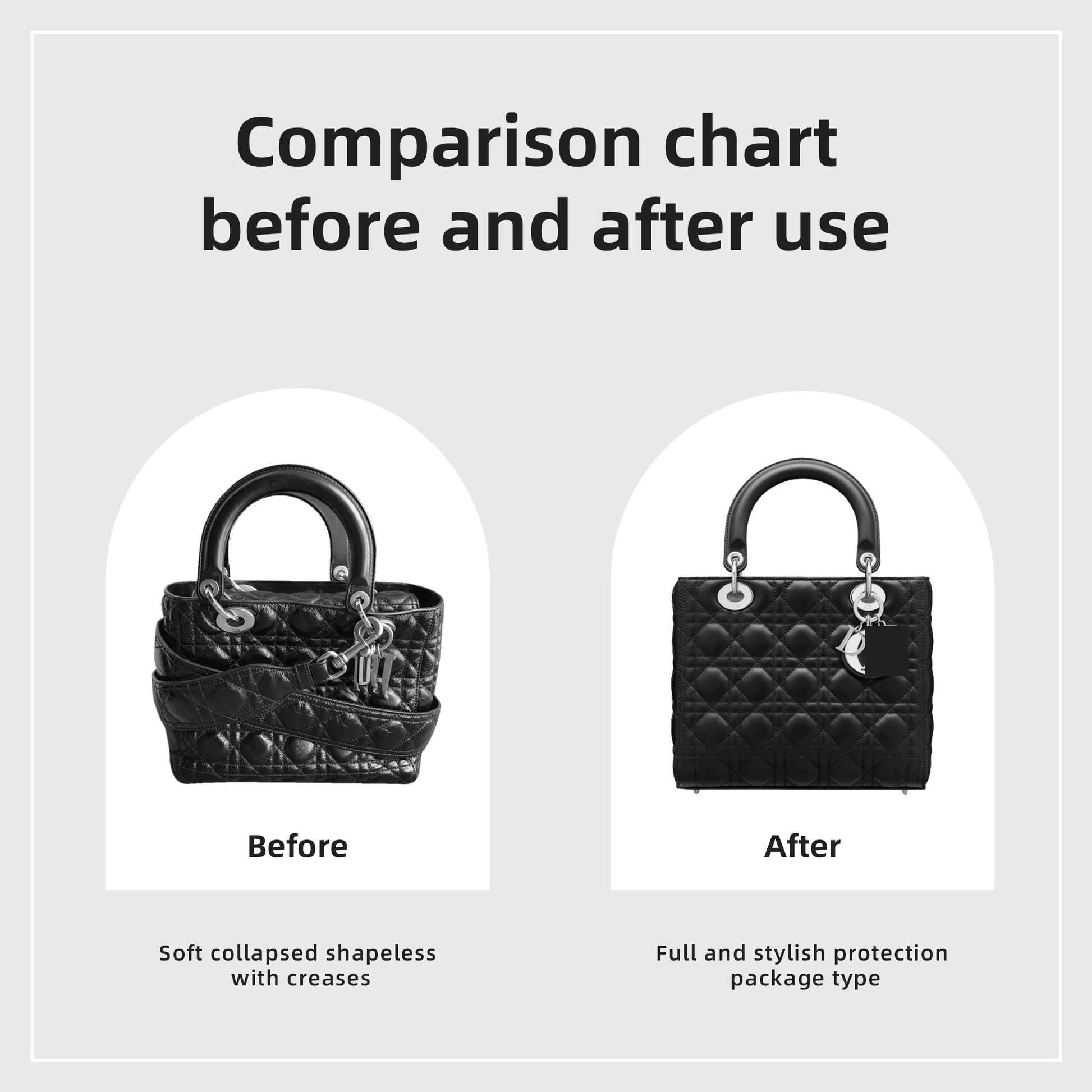 DGAZ Purse organizer insert Fits L V petlt Sac-Plat/Sac-Plat BB/Medium  Bags,Silk ,Luxury Handbag Tote in Bag Shapers , Women