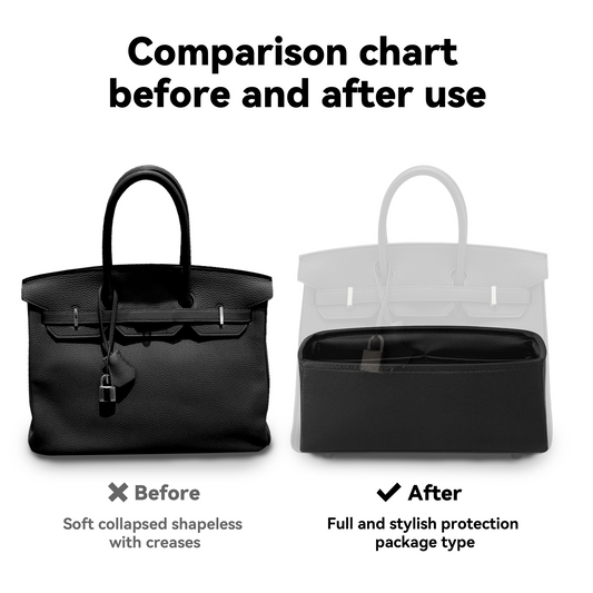 DGAZ Purse Organizer Silky Smooth,Silk ,Luxury Handbag Tote in Bag Shapers , Women- Fits Birkin Bags
