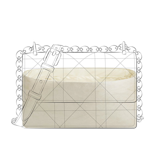 DGAZ Lightweight-Purse Organizer Insert for Dior Caro Bags,silk and DupontPaper handbag inner for Luxury Bags