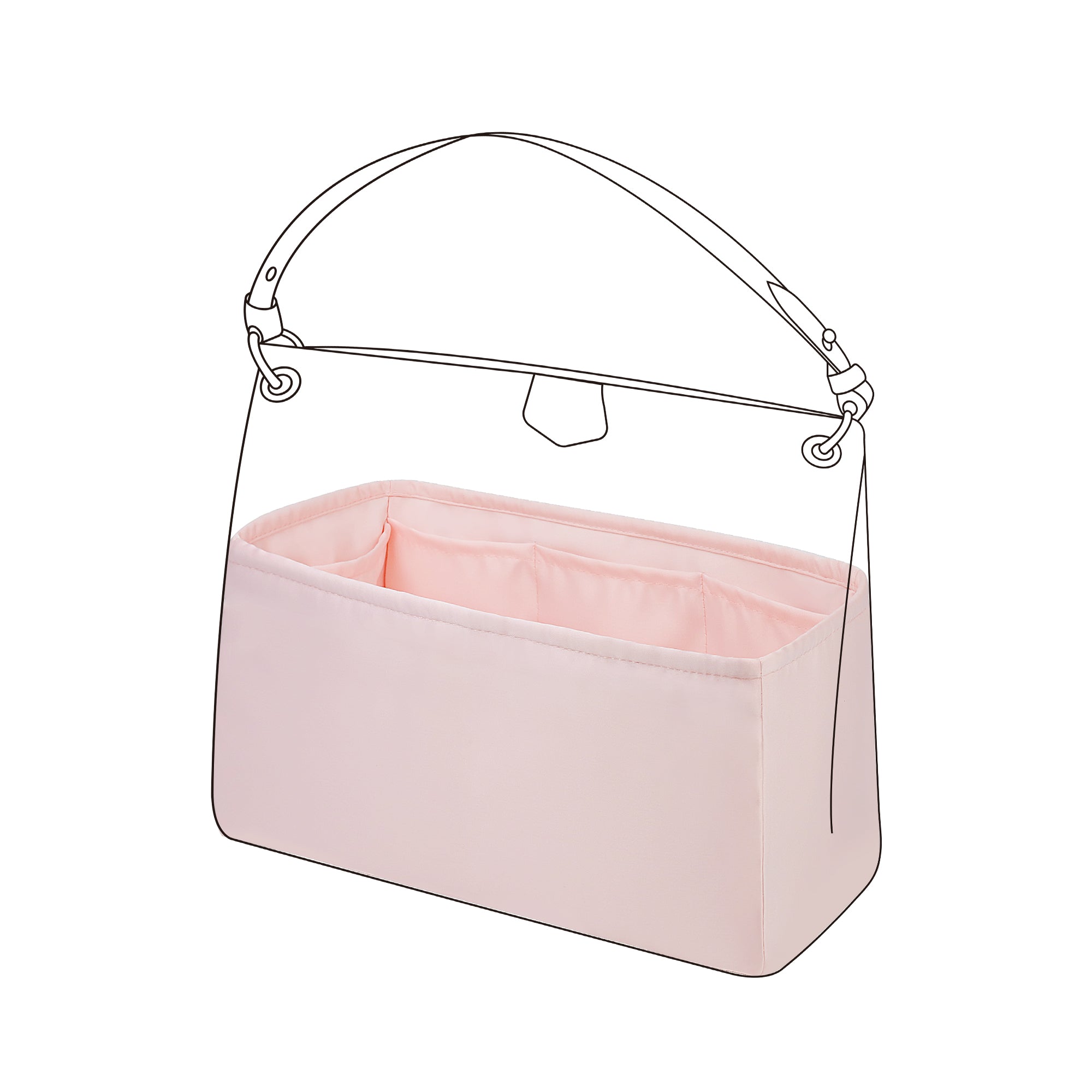 DGAZ Purse Organizer Insert Fits LV Graceful PM/MM Bags，Silk Bag Organizer，Luxury Handbag & Tote Shaper