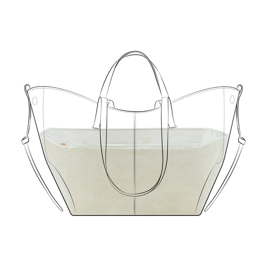 DGAZ Lightweight Purse Organizer Insert for Polene Cyme Bags,silk and DupontPaper handbag inner for Luxury Bags