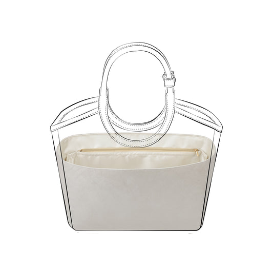 DGAZ Lightweight Purse Organizer Insert for MiuMiu Ivy Shopping Bags,silk and DupontPaper handbag inner for Luxury Bags