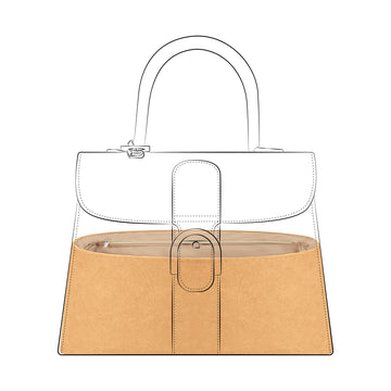DGAZ Lightweight Purse Organizer Insert for Delvaux Brilliant Bags,silk and DupontPaper handbag inner for Luxury Bag
