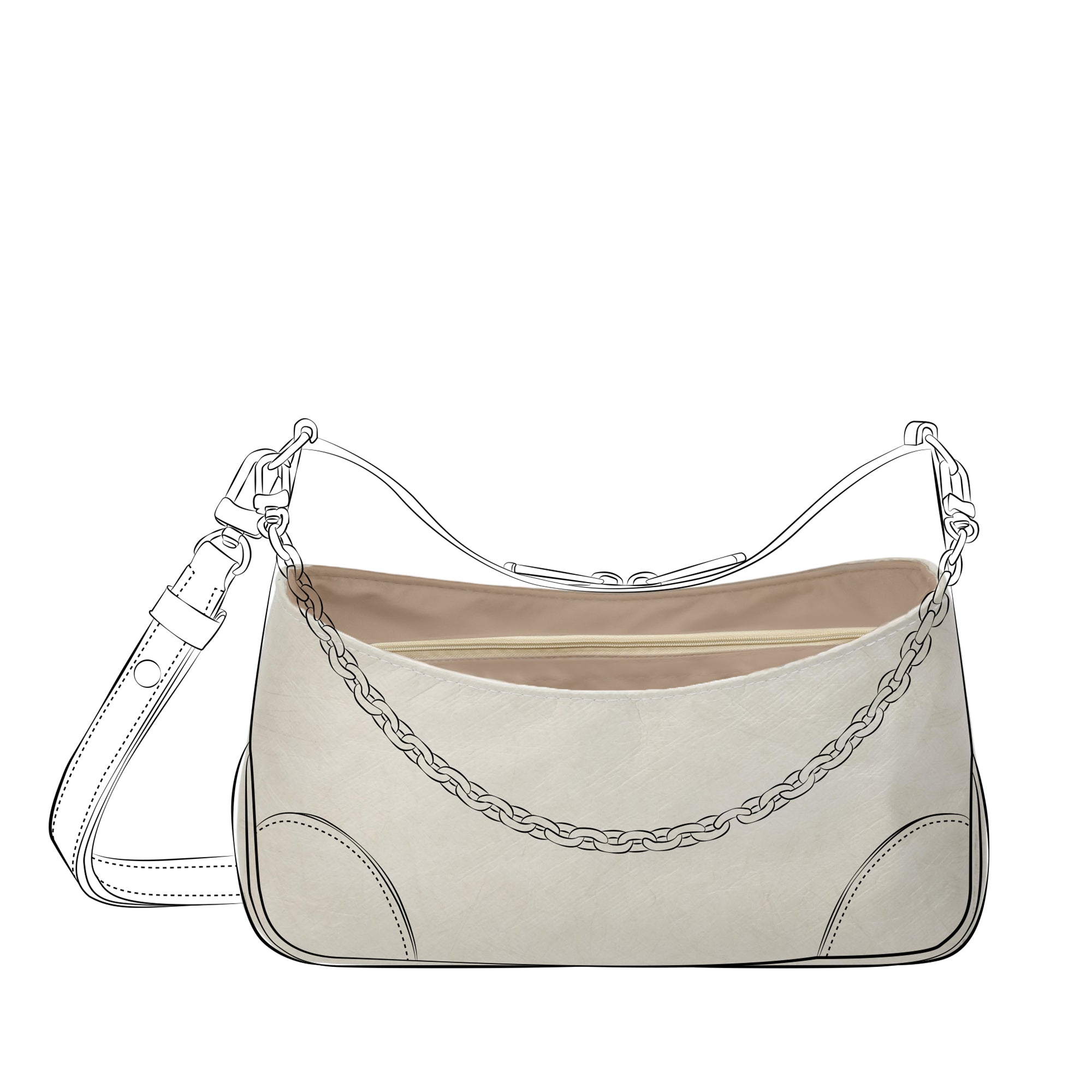 DGAZ Lightweight Purse Organizer Insert for Boulogne Nano/PM Bags,silk and DupontPaper handbag inner for Luxury Bag