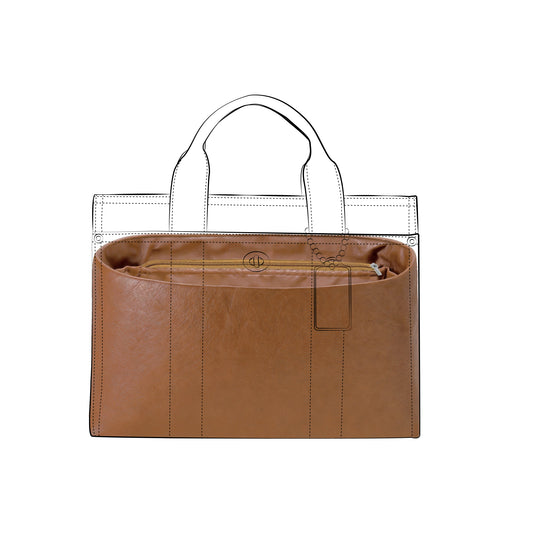 DGAZ Lightweight Purse Organizer Insert for Coach Cargo Bags,silk and DupontPaper handbag inner for Luxury Bag